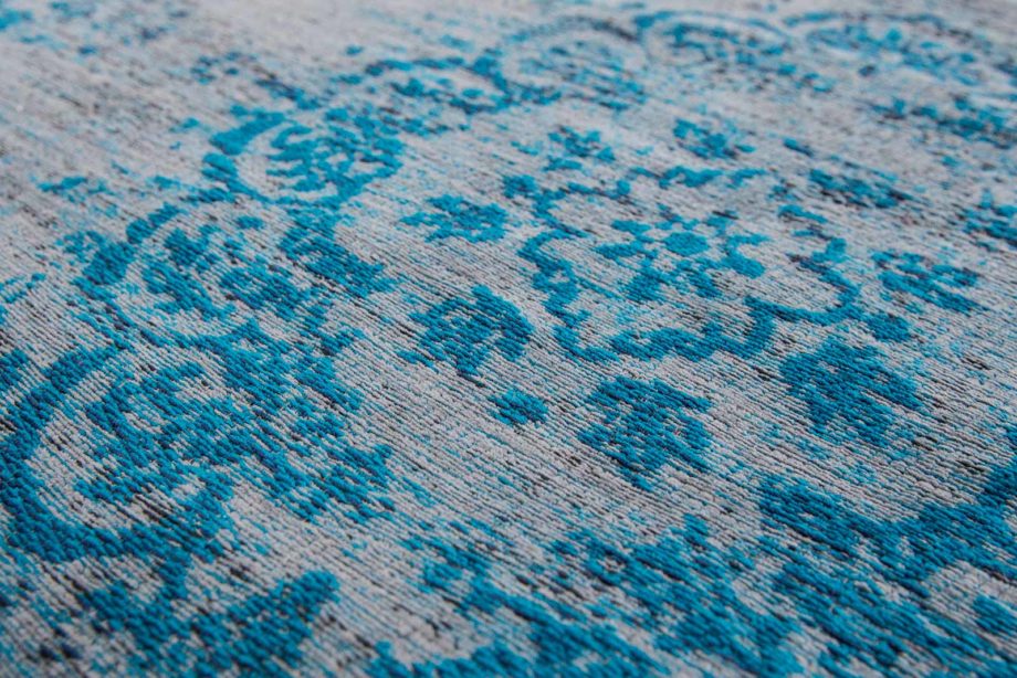 Louis De Poortere matta LX 8255 Fading World Medaillon Grey Turquoise zoom