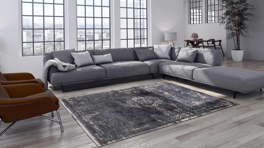 Louis De Poortere matta LX 8263 Fading World Medaillon Mineral Black interior 2
