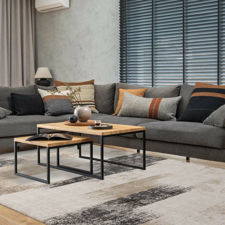 Asiatic Kuza lines beige sq
