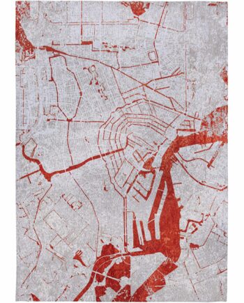 Louis De Poortere matta Cities Amsterdam 9323 Orange Cut