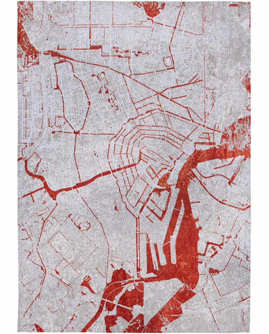 Louis De Poortere matta Cities Amsterdam 9323 Orange Cut