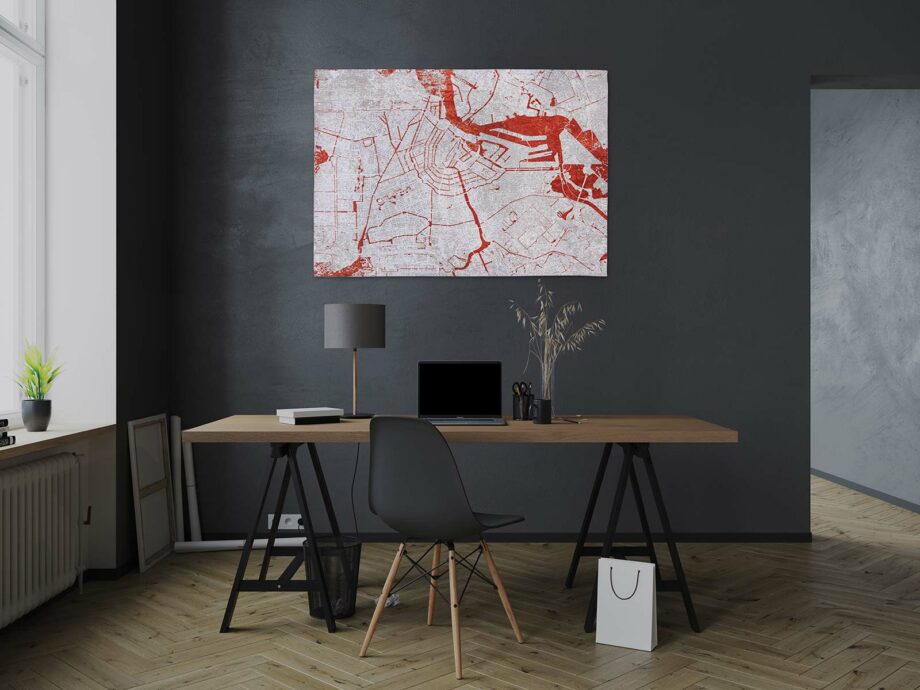 Louis De Poortere matta Cities Amsterdam 9323 Orange Cut interior 2
