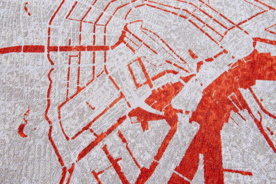 Louis De Poortere matta Cities Amsterdam 9323 Orange Cut zoom 2