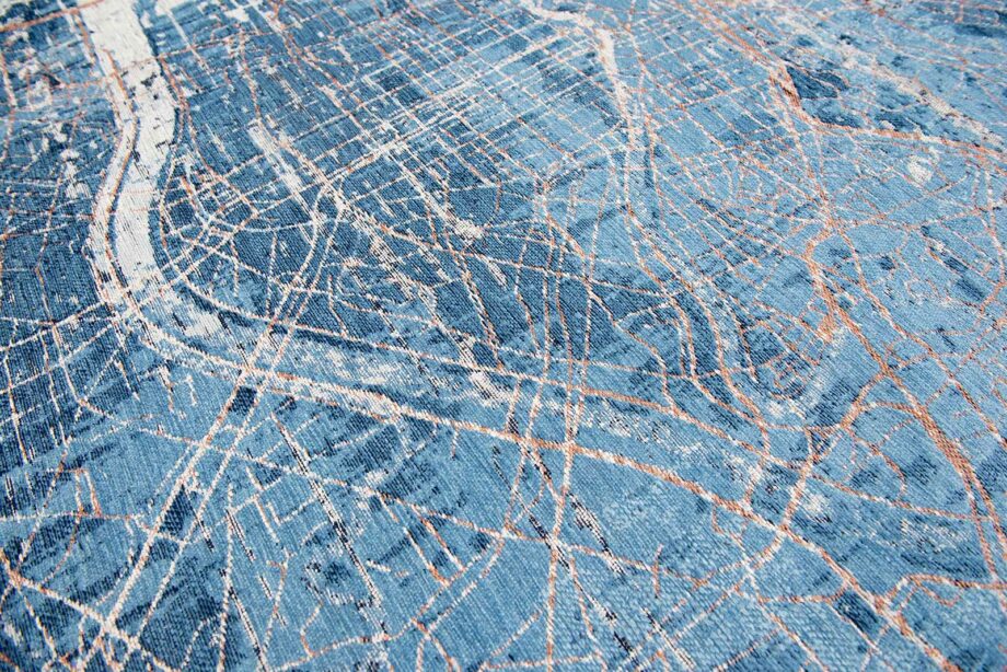 Louis De Poortere matta Cities Tokyo 9314 Conductive Blue zoom 2