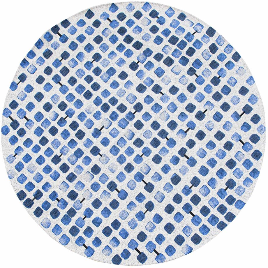 Louis De Poortere matta Craft Cobblestone 9348 Amparo Blues round