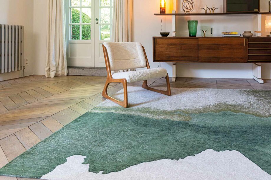 Louis De Poortere matta Meditation Lagoon 9331 Palm Green interior 1