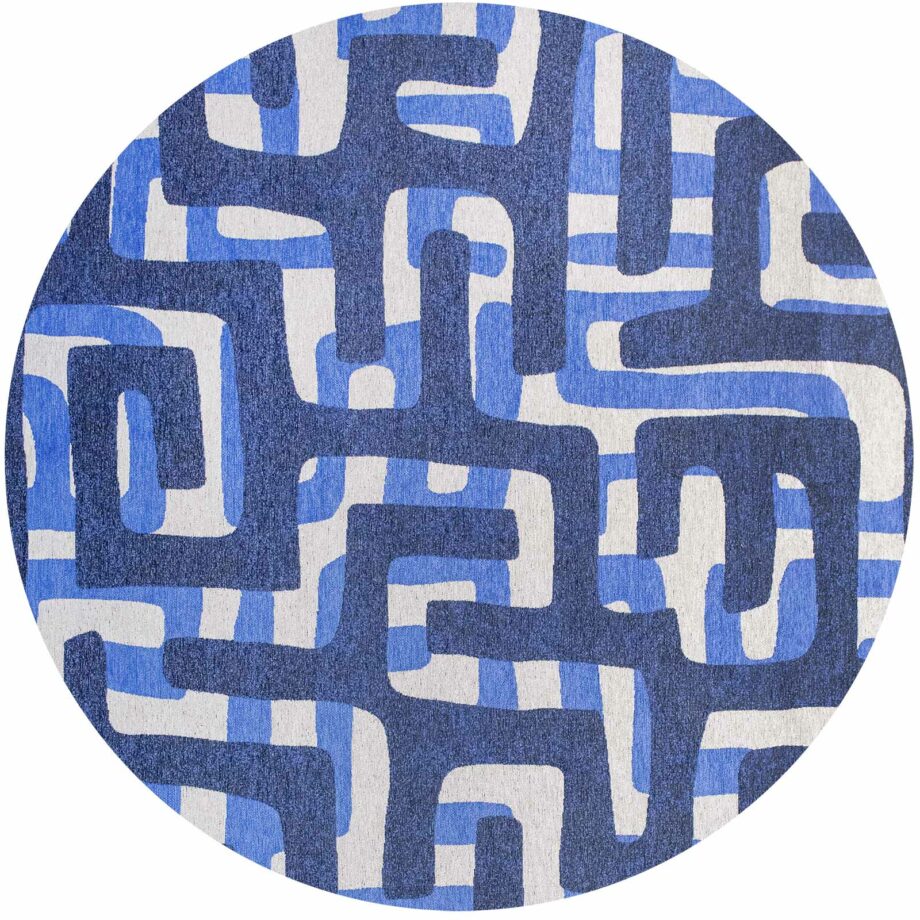 Louis De Poortere Craft Kuba 9336 Ultramarine round