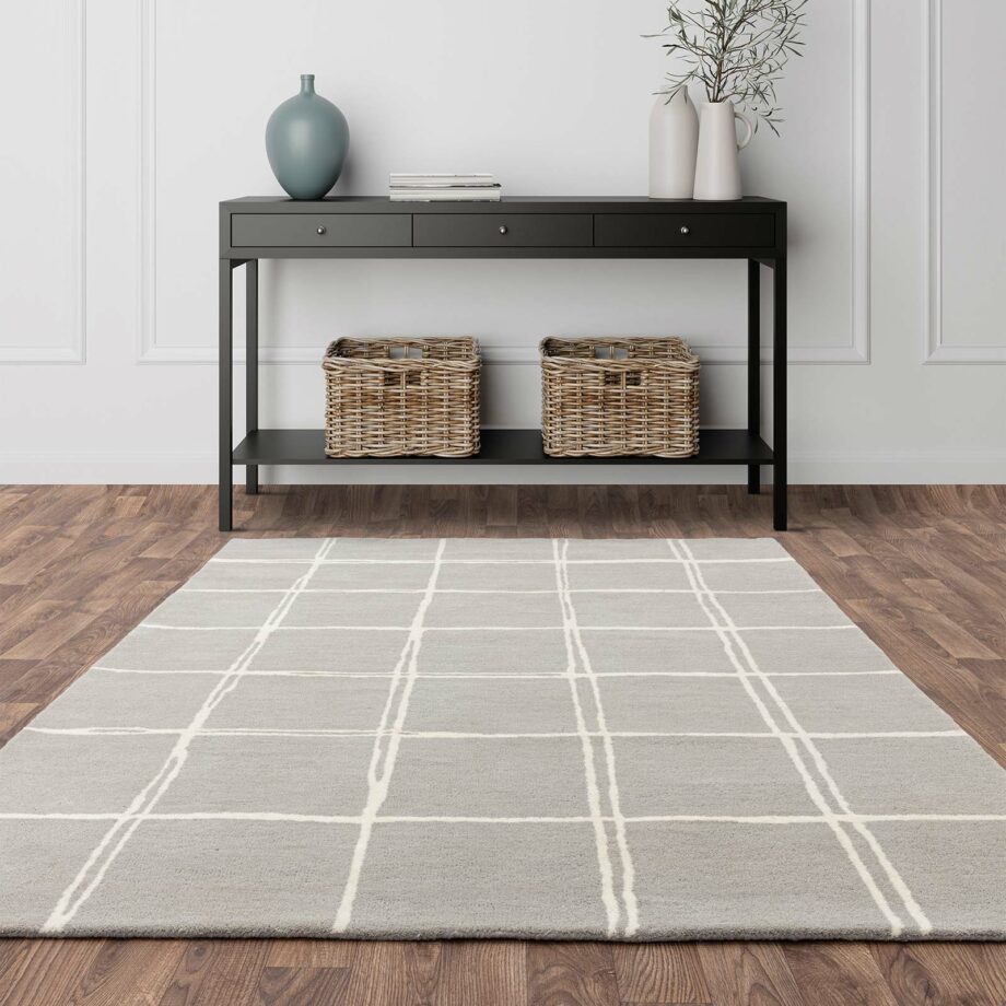 Asiatic matta Albany Grid Grey interior square