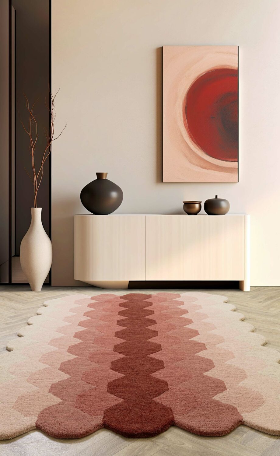 Asiatic matta Hive Pink interior