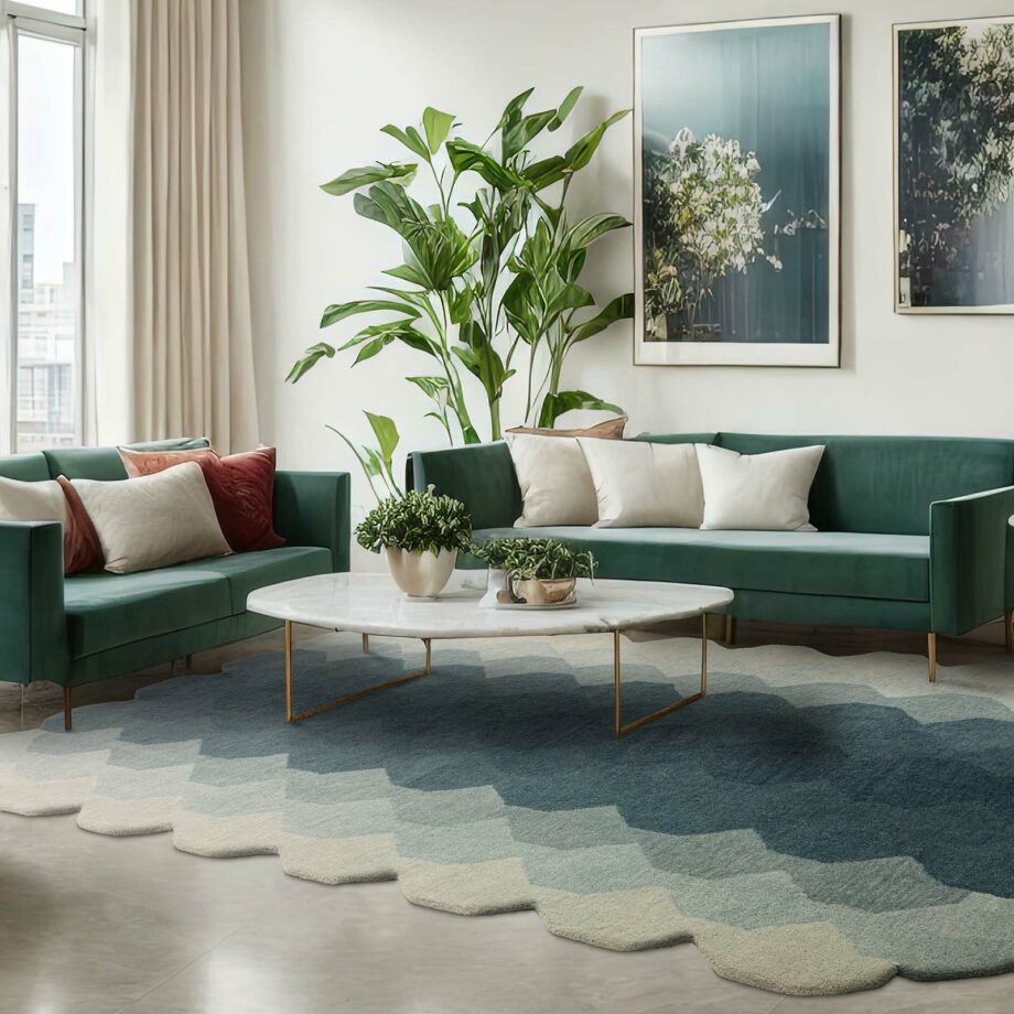 Asiatic matta Hive Teal interior square