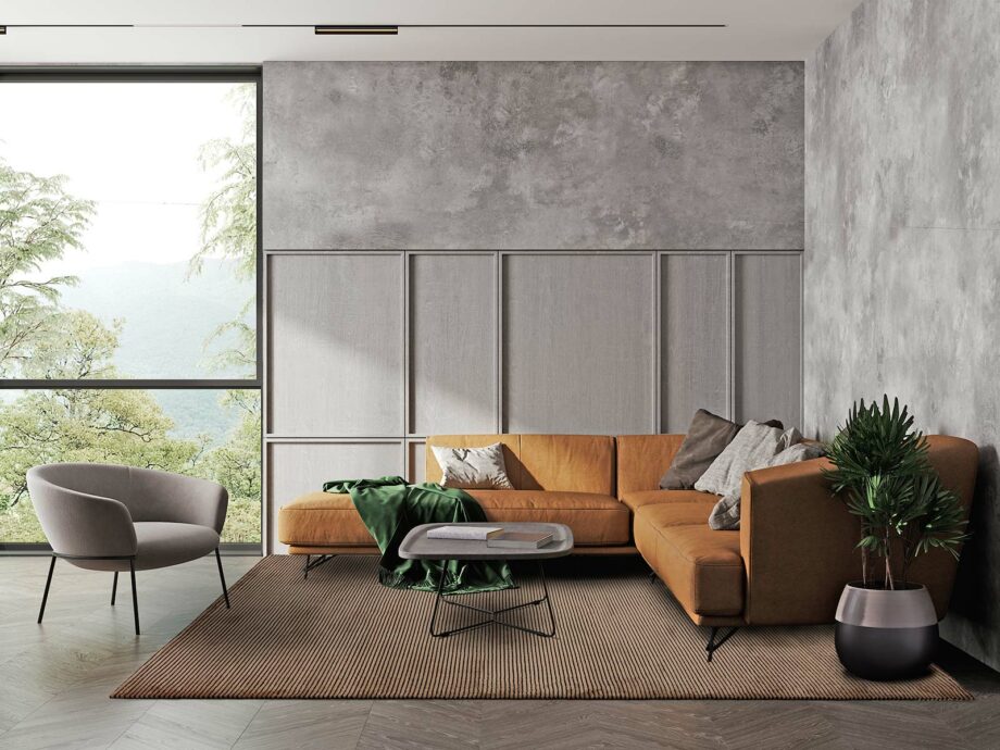 Asiatic matta Kuza Stripe Terracotta interior