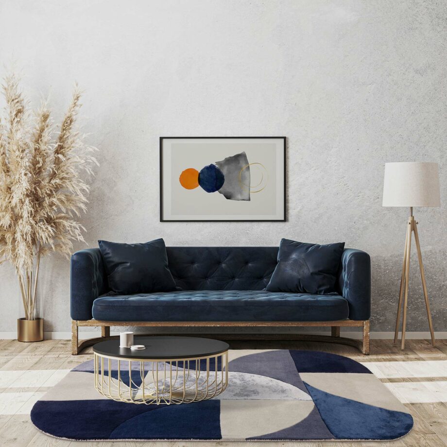 Asiatic matta Matrix 74 Oval Indigo interior