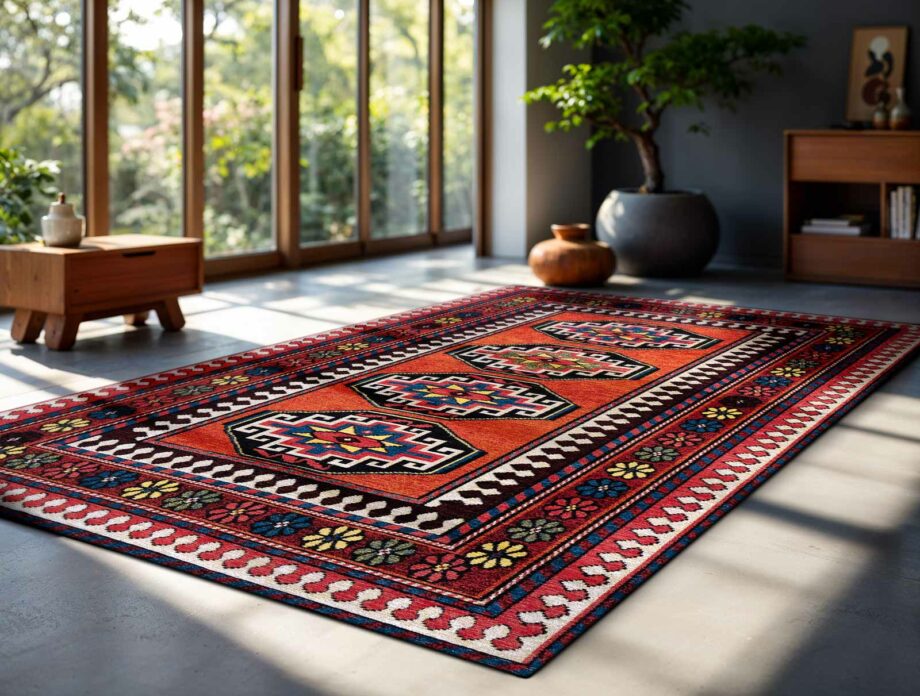 Louis De Poortere matta Antiquarian Antalia 9844 Antalia Red Mix ambiance