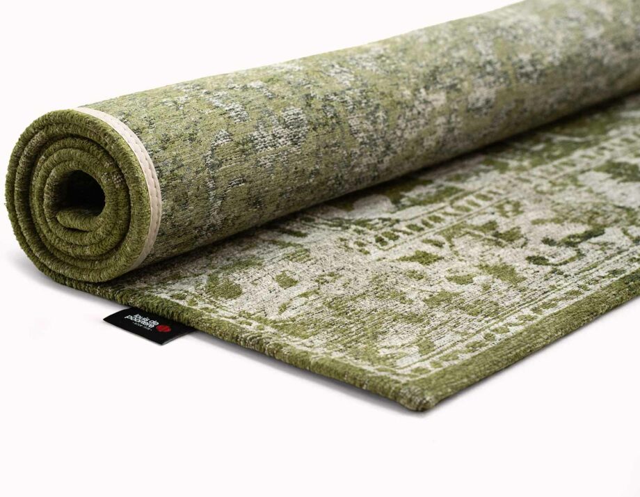 Louis De Poortere matta Antiquarian Tabriz 9645 Olive Wood roll