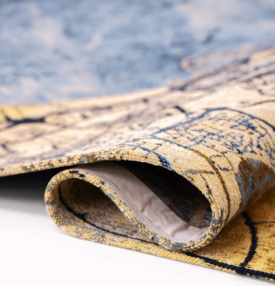 Louis De Poortere matta Cities Dubai 9698 Gold Sea fold