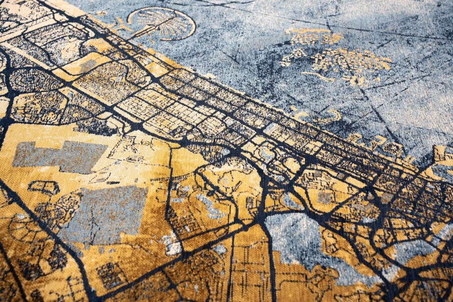 Louis De Poortere matta Cities Dubai 9698 Gold Sea zoom 4