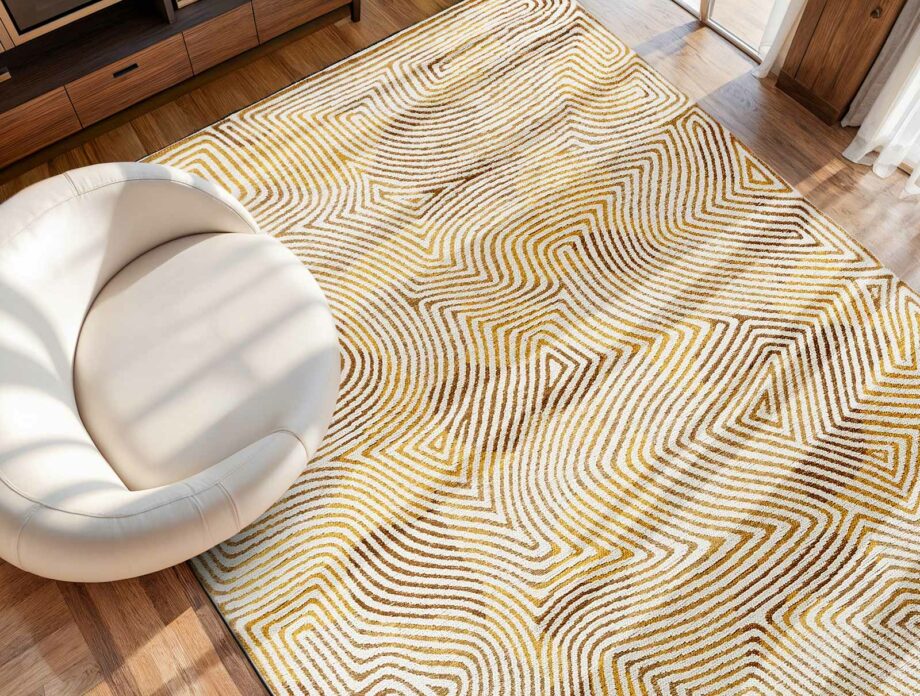 Louis De Poortere matta Meditation Coral 9799 Coral Yellow Hippy Ambiance1