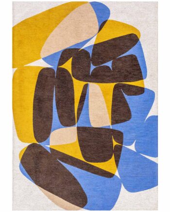 Louis De Poortere matta Gallery 2085 Stones Sunny Blue