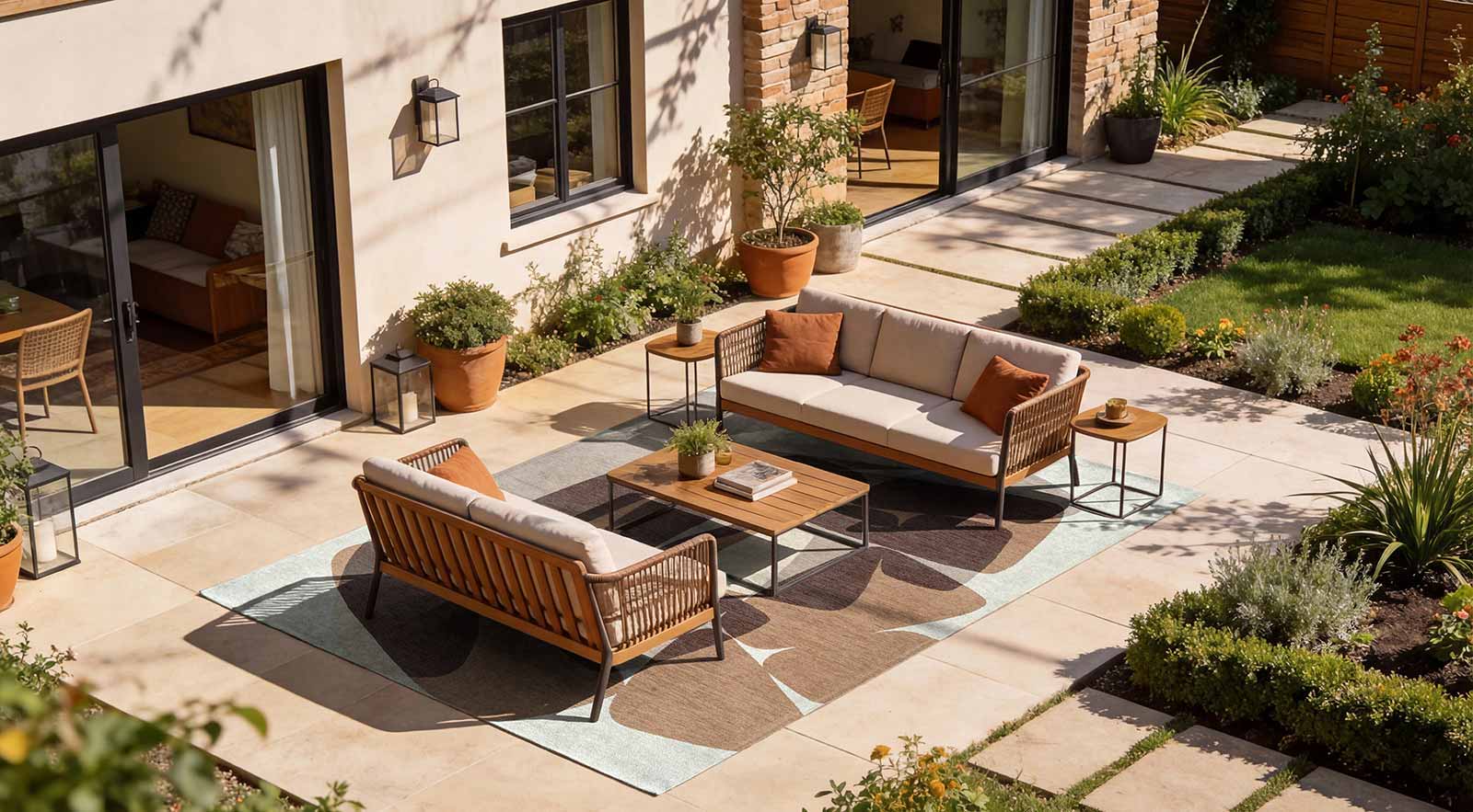 Louis De Poortere matta Gallery 2087 Stones Cookie outdoor