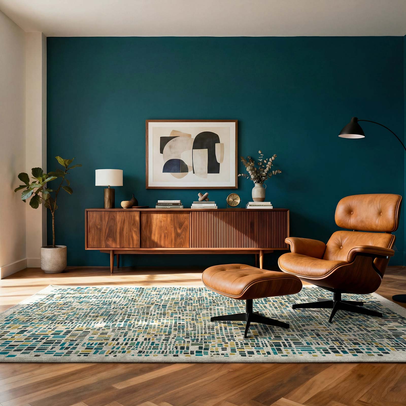 Louis De Poortere matta Gallery 2096 Cubik Midnight interior