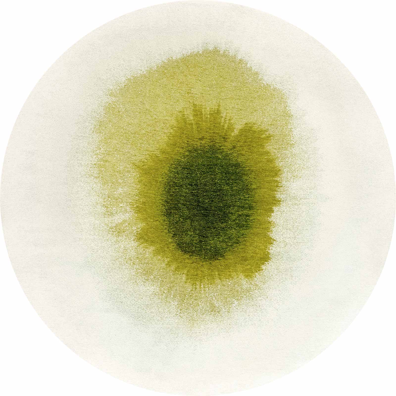 Louis De Poortere matta Meditation 2105 Drop Green Pepper round 1